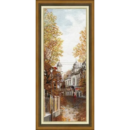 Counted cross stitch kit "Central Street" 14.8x40.8 cm S/GM055