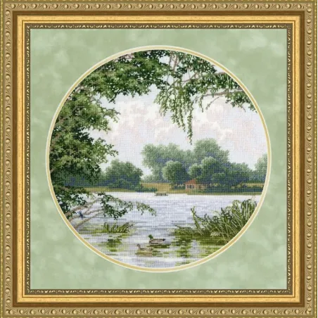 Counted cross stitch kit "Light Lake" 31.7x31.7 cm S/VM039