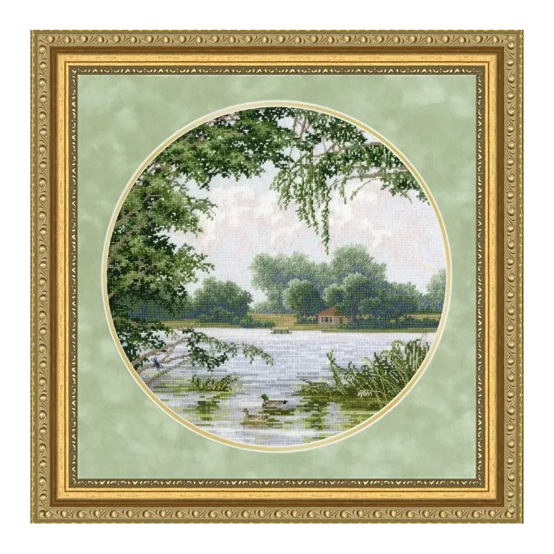 Kit de point de croix compté "Lac Lumineux" S/VM039
