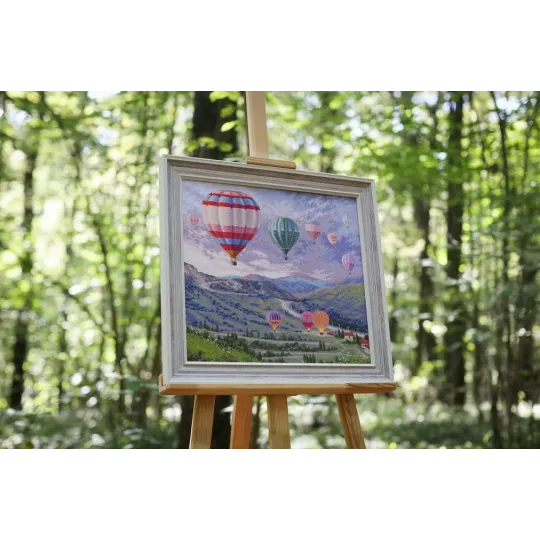 Kit de point de croix compté "Fête des ballons" 45,5x41,5 cm S/DL039