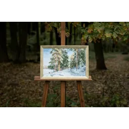 Kit de broderie au point de croix compté "Le charme de l'hiver" S/LP064