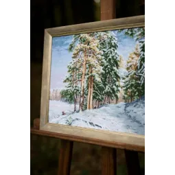 Kit de broderie au point de croix compté "Le charme de l'hiver" S/LP064