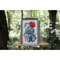 Zählmuster-Kreuzstich-Set "Smaragd-Drache" 21x32.5 cm S/MG025