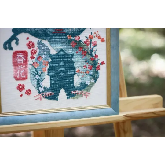 Counted cross stitch kit "Emerald Dragon" 21x32.5 cm S/MG025