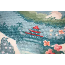 Zählmuster-Kreuzstich-Set "Smaragd-Drache" 21x32.5 cm S/MG025