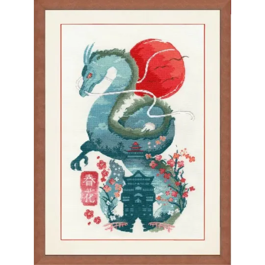 Counted cross stitch kit "Emerald Dragon" S/MG025