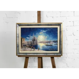 Zählstich-Kreuzstich-Set "Mondnacht am Bosporus. 1894" 48x31 cm S/MK083