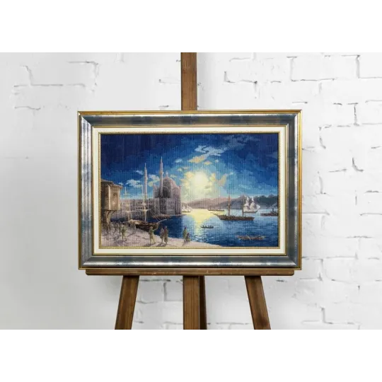 Набор для счетного вышивания крестиком "Лунная ночь на Босфоре. 1894" 48x31 см S/MK083