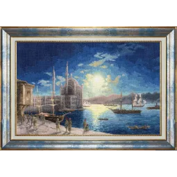 Zählstich-Kreuzstich-Set "Mondnacht am Bosporus. 1894" 48x31 cm S/MK083