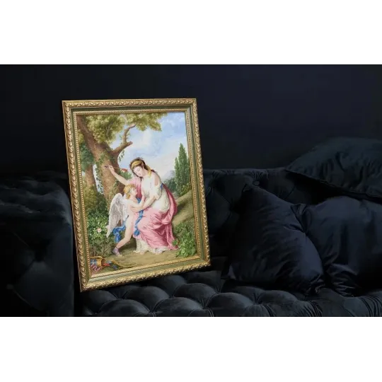 Counted cross stitch kit "Woman and Cupid. 1792" 41x51.8 cm S/MK095