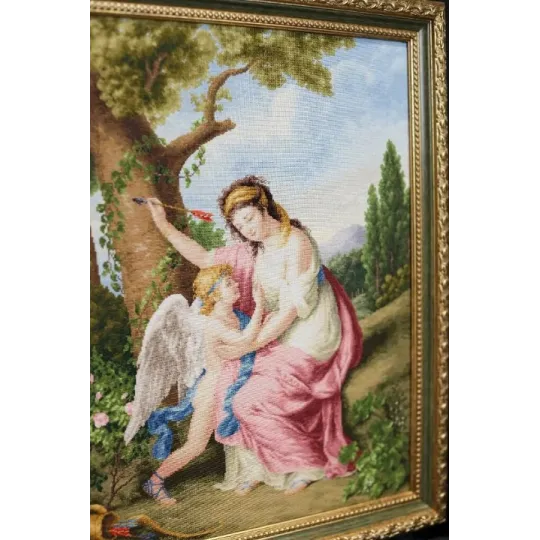 Набор для вышивания счетным крестом "Женщина и Купидон. 1792" 41x51,8 см S/MK095