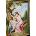 Counted cross stitch kit "Woman and Cupid. 1792" S/MK095