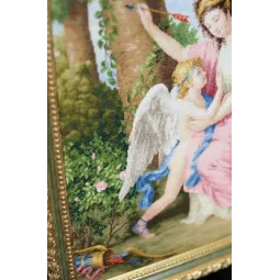 Kit de point de croix compté "Femme et Cupidon. 1792" S/MK095