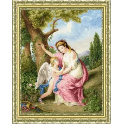 Kit de point de croix compté "Femme et Cupidon. 1792" S/MK095