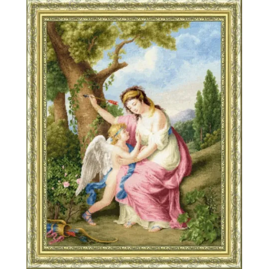 Counted cross stitch kit "Woman and Cupid. 1792" 41x51.8 cm S/MK095