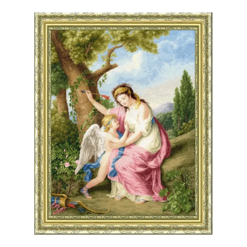 Zählstickerei-Set "Frau und Amor. 1792" 41x51,8 cm S/MK095