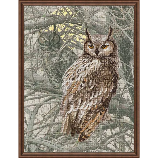 Kit de point de croix "Hibou grand-duc" SRPT-0038 PT