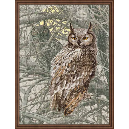Kit de point de croix "Hibou grand-duc" SRPT-0038 PT