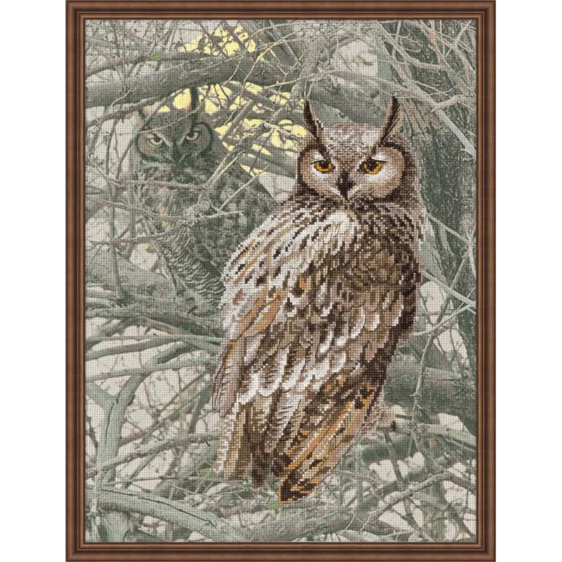 Kit de point de croix "Hibou grand-duc" SRPT-0038 PT