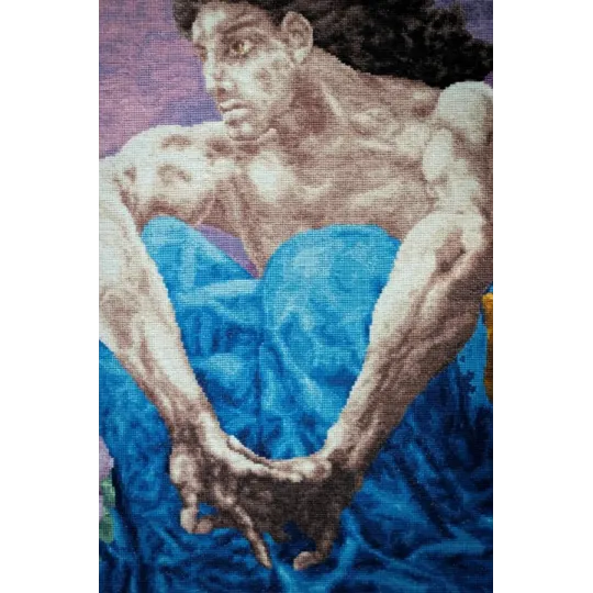 Kreuzstichset "Sitzender Dämon. 1890" 56,6x36 cm S/MK081