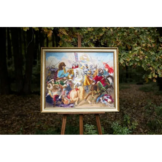 Zählkreuzstich-Set "Jeanne d'Arc im Kampf" 81x66 cm S/MK090