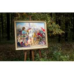 Kit de point de croix compté "Jeanne d'Arc au combat" S/MK090