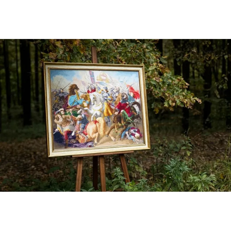 Zählkreuzstich-Set "Jeanne d'Arc im Kampf" 81x66 cm S/MK090