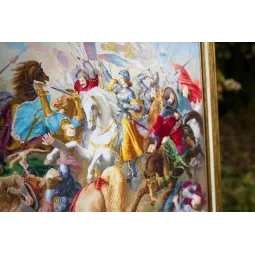 Kit de point de croix compté "Jeanne d'Arc au combat" S/MK090