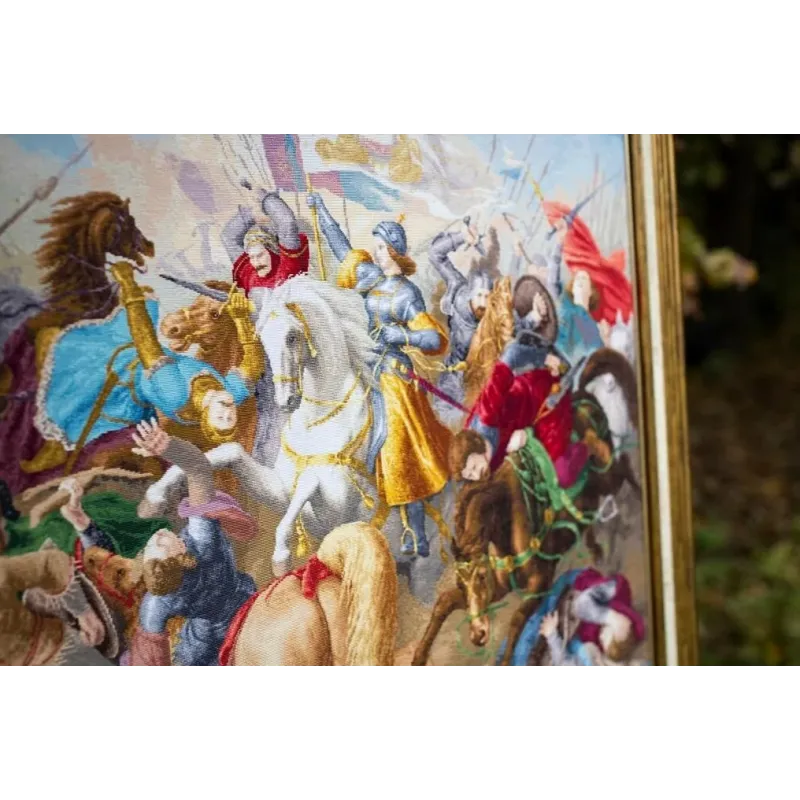 Zählkreuzstich-Set "Jeanne d'Arc im Kampf" 81x66 cm S/MK090