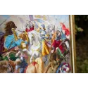 Counted cross stitch kit "Jeanne d'Arc in battle" 81x66 cm S/MK090