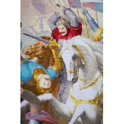 Counted cross stitch kit "Jeanne d'Arc in battle" 81x66 cm S/MK090