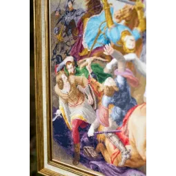 Counted cross stitch kit "Jeanne d'Arc in battle" 81x66 cm S/MK090