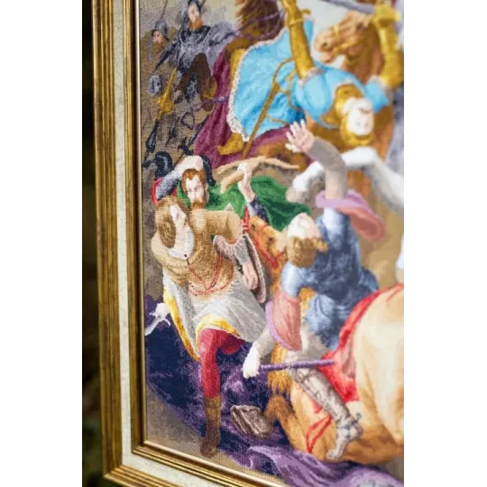 Набор для вышивания счетным крестом "Жанна д'Арк в битве" 81x66 cm S/MK090