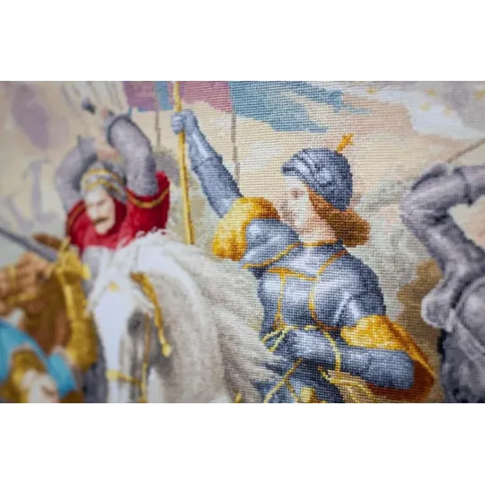 Suskaičiuotas siuvinėjimo kryželiu rinkinys „Jeanne d'Arc in battle“ S/MK090