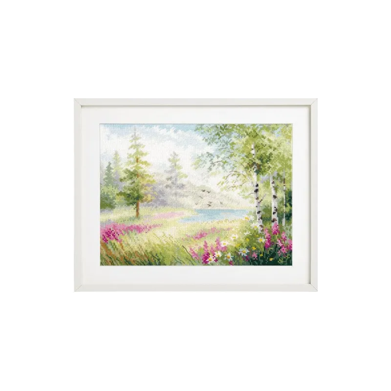 Cross stitch kit "Blue Lake. Silence" S3-34