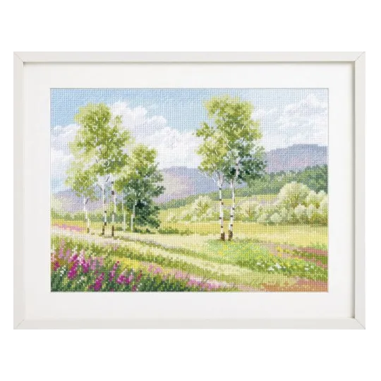 Cross stitch kit "Native spaces. Birch trees" S3-35