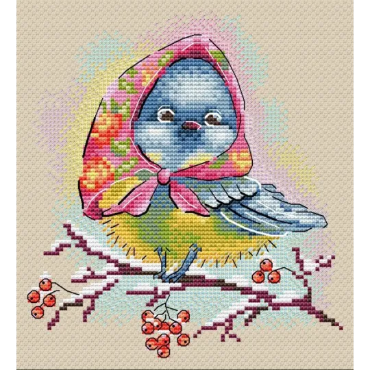 Cross stitch kit "Elegant titmouse" SM-728