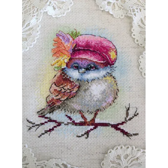 Cross stitch kit "Stylish sparrow" SM-732 (D)