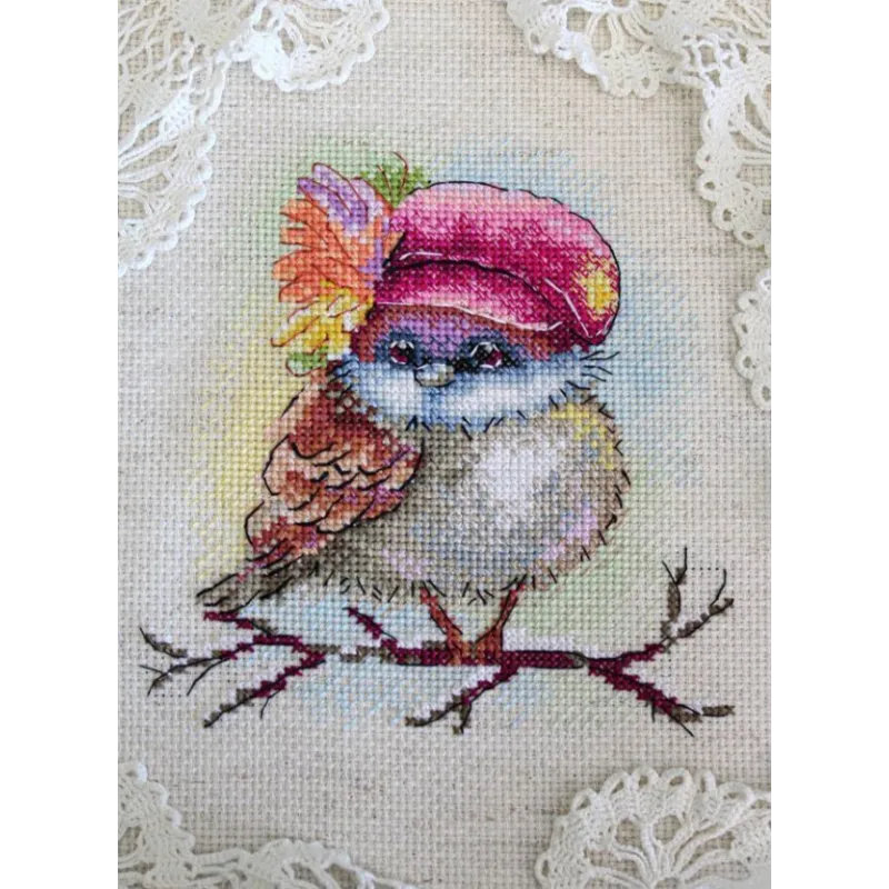 Cross stitch kit "Stylish sparrow" SM-732