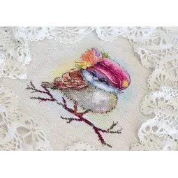 Cross stitch kit "Stylish sparrow" SM-732 (D)