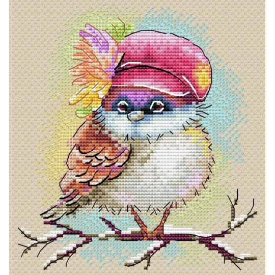 Cross stitch kit "Stylish sparrow" SM-732