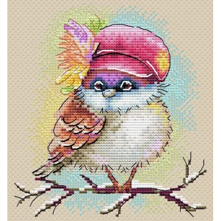 Cross stitch kit "Stylish sparrow" SM-732