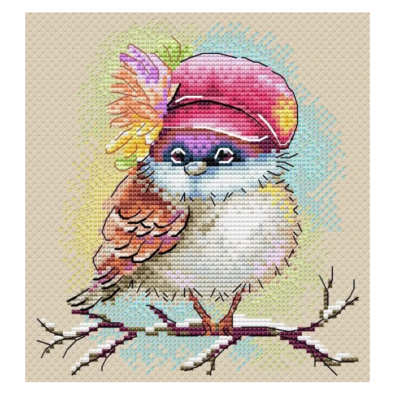 Cross stitch kit "Stylish sparrow" SM-732