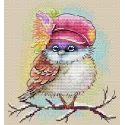 Cross stitch kit "Stylish sparrow" SM-732