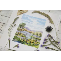 Набор для вышивания крестиком «Лесной пруд» SNV-833