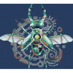 Vandenyje tirpus drobės kryželiu siuvinėjimo rinkinys "Beetle" SV-807