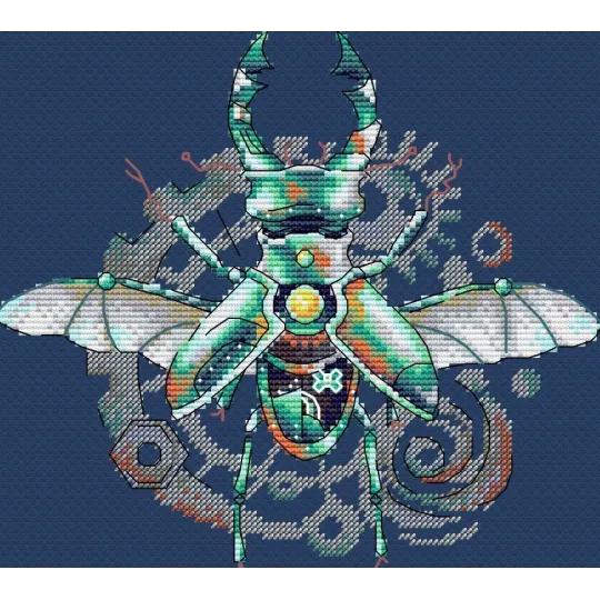 Water-soluble canvas cross stitch kit "Beetle" SV-807