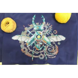 Wasserlösliches Canvas Kreuzstich-Set "Käfer" SV-807