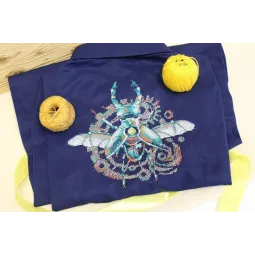 Водорастворимый холст набор для вышивания крестиком "Жук" SV-807