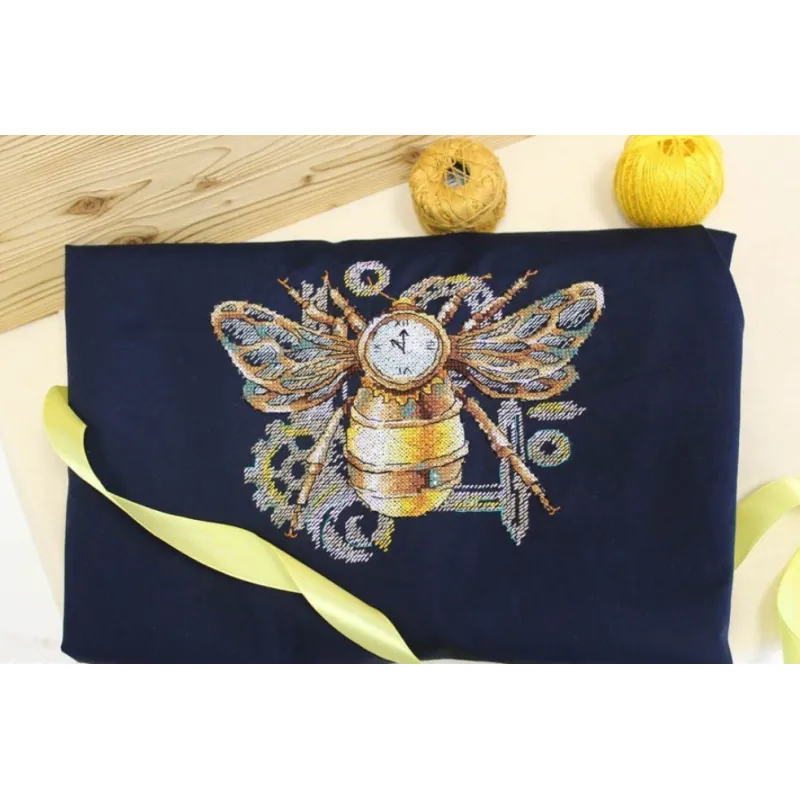 Kit de point de croix sur toile soluble dans l'eau "Bumblebee" SV-808